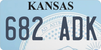 KS license plate 682ADK