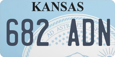 KS license plate 682ADN