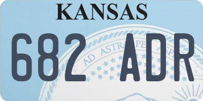 KS license plate 682ADR