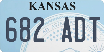 KS license plate 682ADT