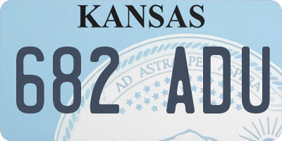 KS license plate 682ADU