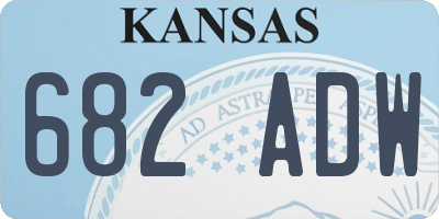 KS license plate 682ADW