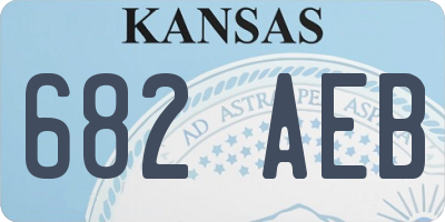 KS license plate 682AEB