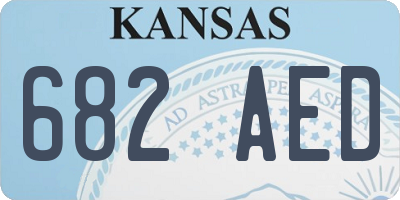 KS license plate 682AED