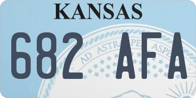 KS license plate 682AFA