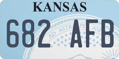 KS license plate 682AFB