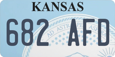 KS license plate 682AFD