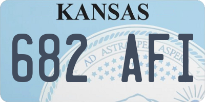 KS license plate 682AFI