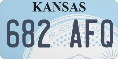 KS license plate 682AFQ