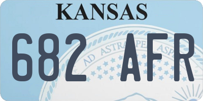 KS license plate 682AFR