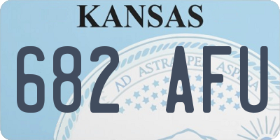 KS license plate 682AFU