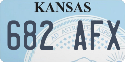 KS license plate 682AFX