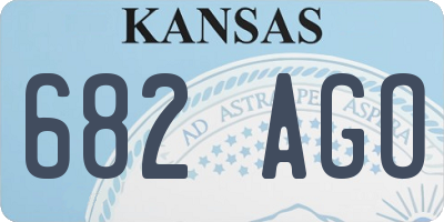 KS license plate 682AGO