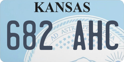 KS license plate 682AHC