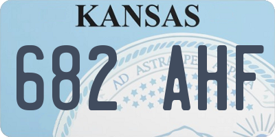 KS license plate 682AHF