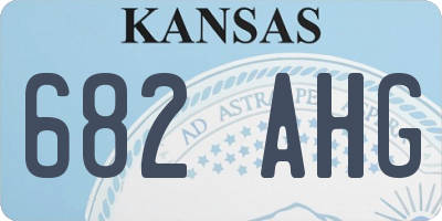 KS license plate 682AHG