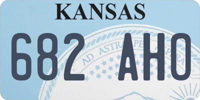KS license plate 682AHO