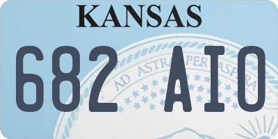 KS license plate 682AIO