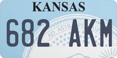 KS license plate 682AKM