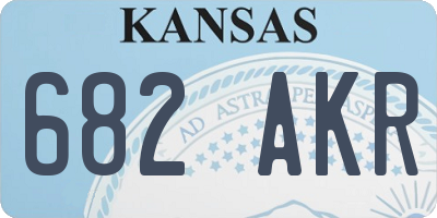 KS license plate 682AKR