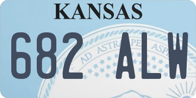 KS license plate 682ALW