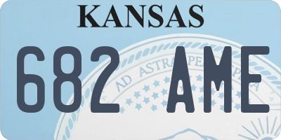 KS license plate 682AME