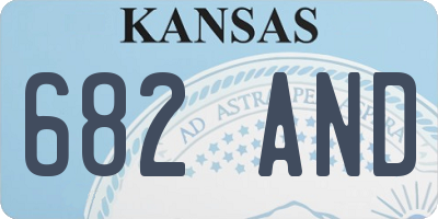 KS license plate 682AND
