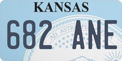 KS license plate 682ANE