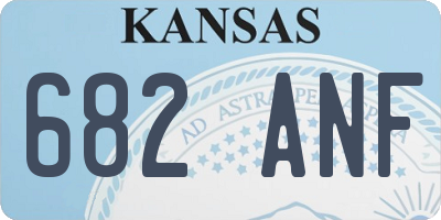 KS license plate 682ANF