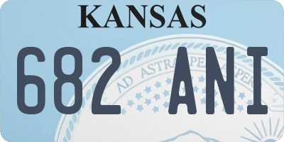 KS license plate 682ANI