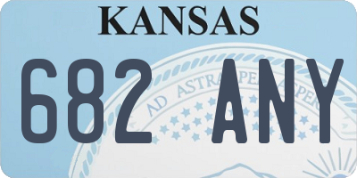 KS license plate 682ANY