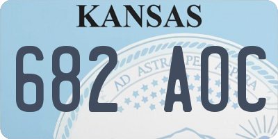 KS license plate 682AOC