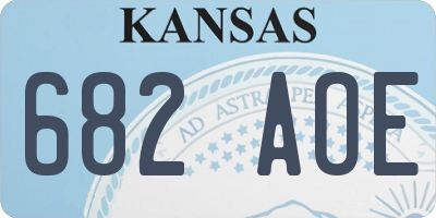 KS license plate 682AOE