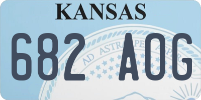 KS license plate 682AOG
