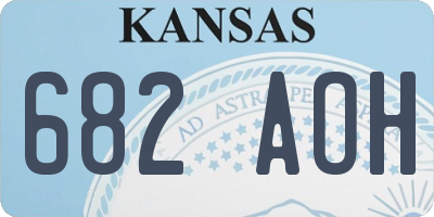KS license plate 682AOH
