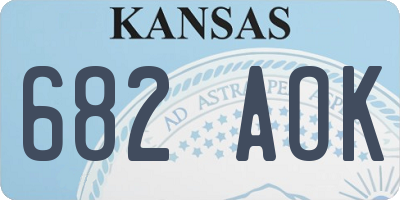KS license plate 682AOK