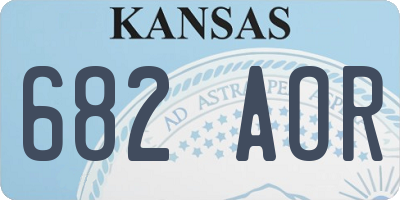 KS license plate 682AOR