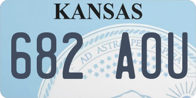 KS license plate 682AOU