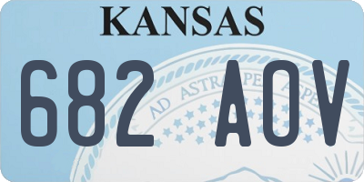 KS license plate 682AOV