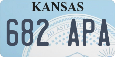 KS license plate 682APA