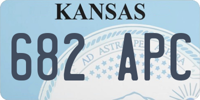 KS license plate 682APC
