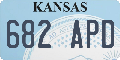 KS license plate 682APD