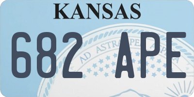 KS license plate 682APE