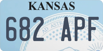 KS license plate 682APF