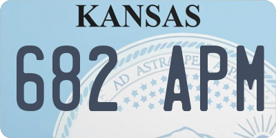 KS license plate 682APM