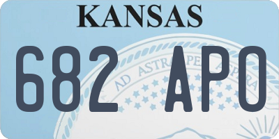 KS license plate 682APO
