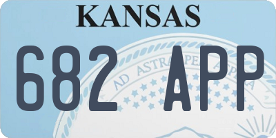 KS license plate 682APP