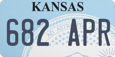 KS license plate 682APR