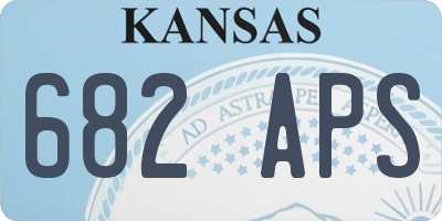 KS license plate 682APS