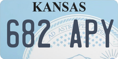 KS license plate 682APY